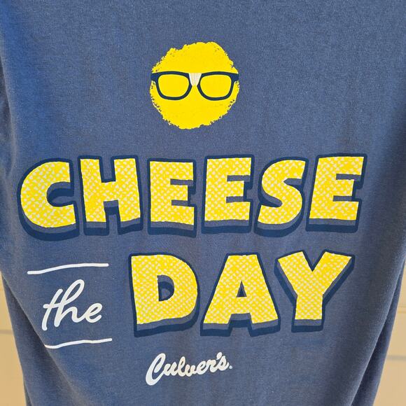Culvers Curd Nerd T-shirt Blue Cheese the Day Gildan Ultra Cotton Size Small - Picture 2 of 13